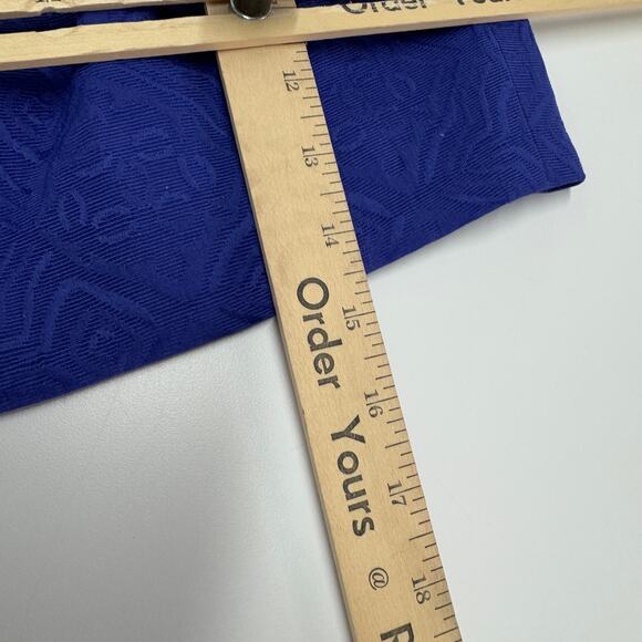 Anthropologie‎ Moulinette Soeurs Top Womens 4 Blue Jeweled Neck Crop Open Back - Picture 5 of 6